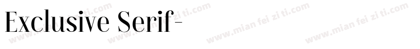 Exclusive Serif字体转换